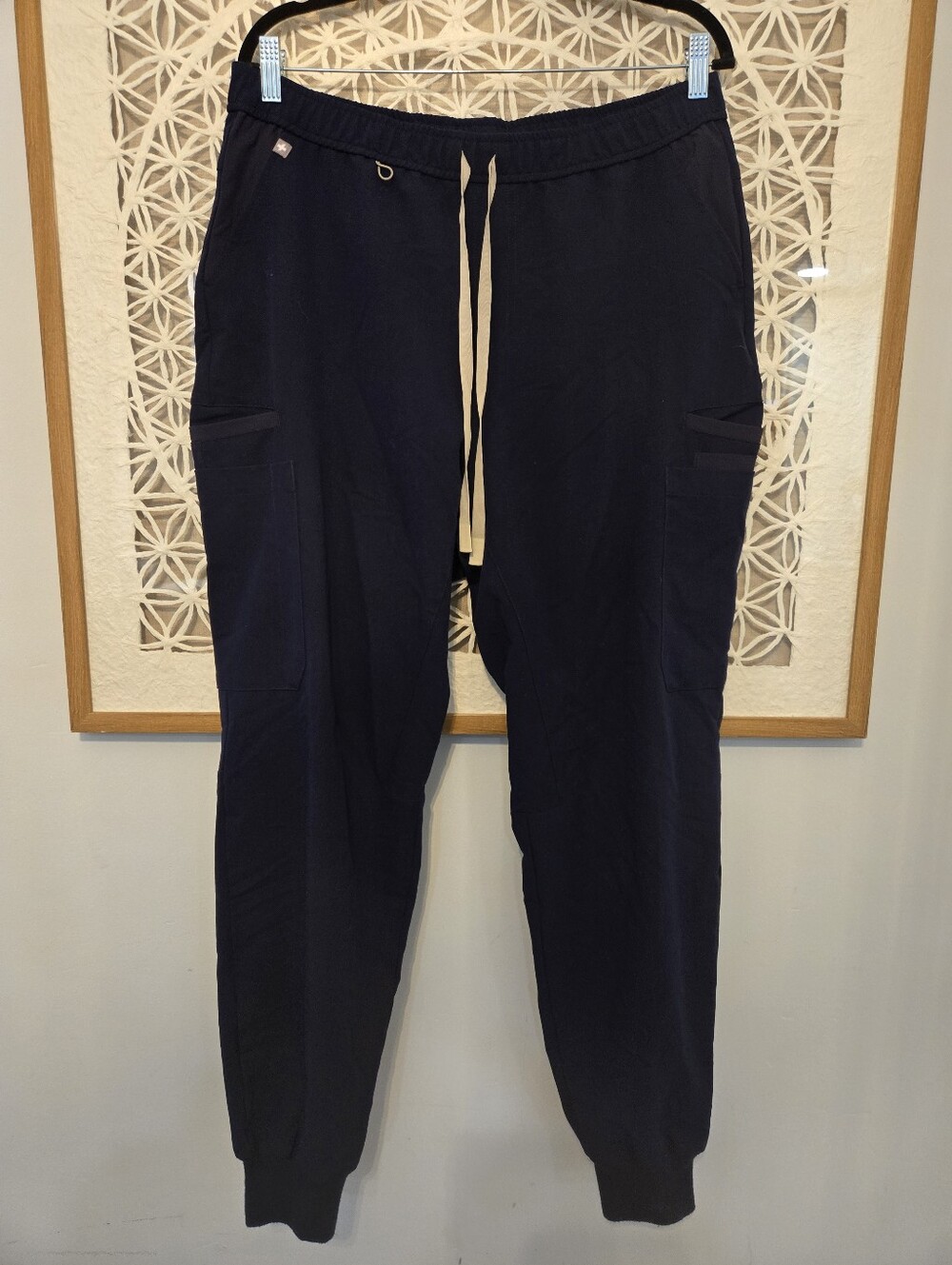 FIGS Men's Double Duty Tansen Jogger Sz L Navy Cargo 10 Pocket Scrubs RARE